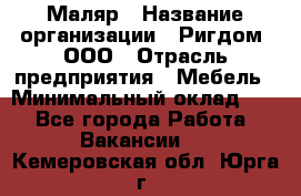 Маляр › Название организации ­ Ригдом, ООО › Отрасль предприятия ­ Мебель › Минимальный оклад ­ 1 - Все города Работа » Вакансии   . Кемеровская обл.,Юрга г.